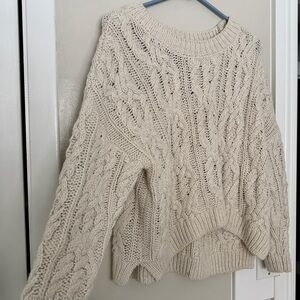 H&M Cream Cable Knit Sweater